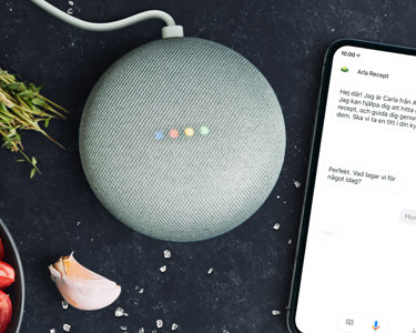 "Hej Google, prata med Arla recept"