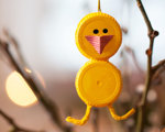 Påskkyckling till påskriset pyssel